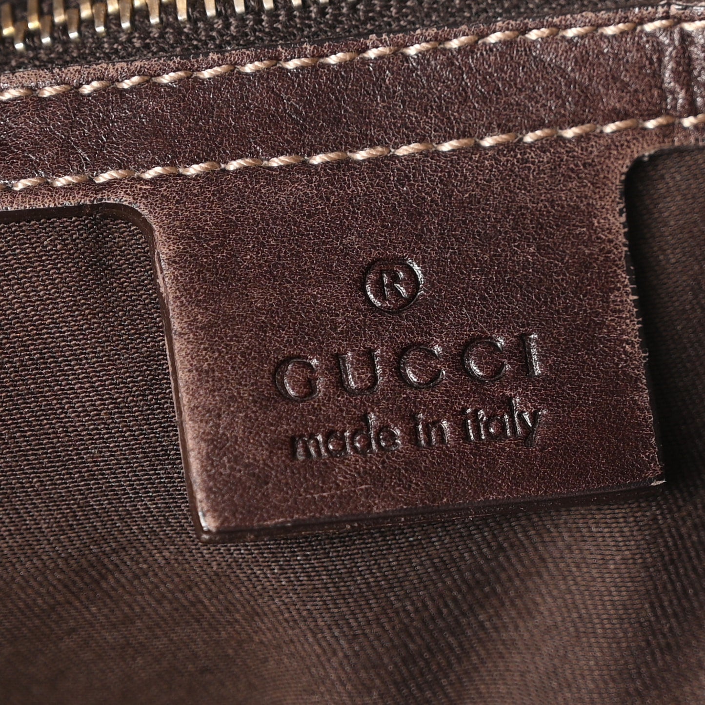 Monogram Peggy Braided Tote Dark Brown