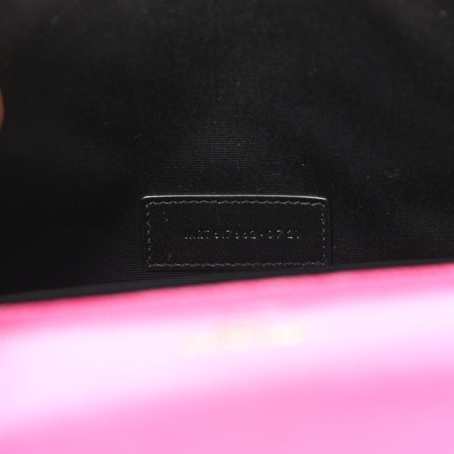 Saint Laurent Grain De Poudre Matelasse Chevron Monogram Envelope Clutch Fresh Fuxia 7 of 9