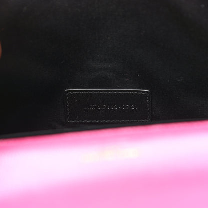 Saint Laurent Grain De Poudre Matelasse Chevron Monogram Envelope Clutch Fresh Fuxia 7 of 9