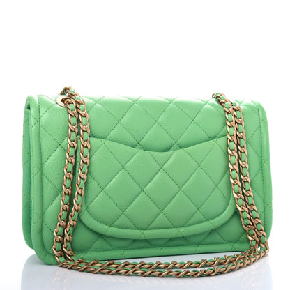 Chanel Caviar Quilted Medium Sweet Classic Flap Green 3 of 11