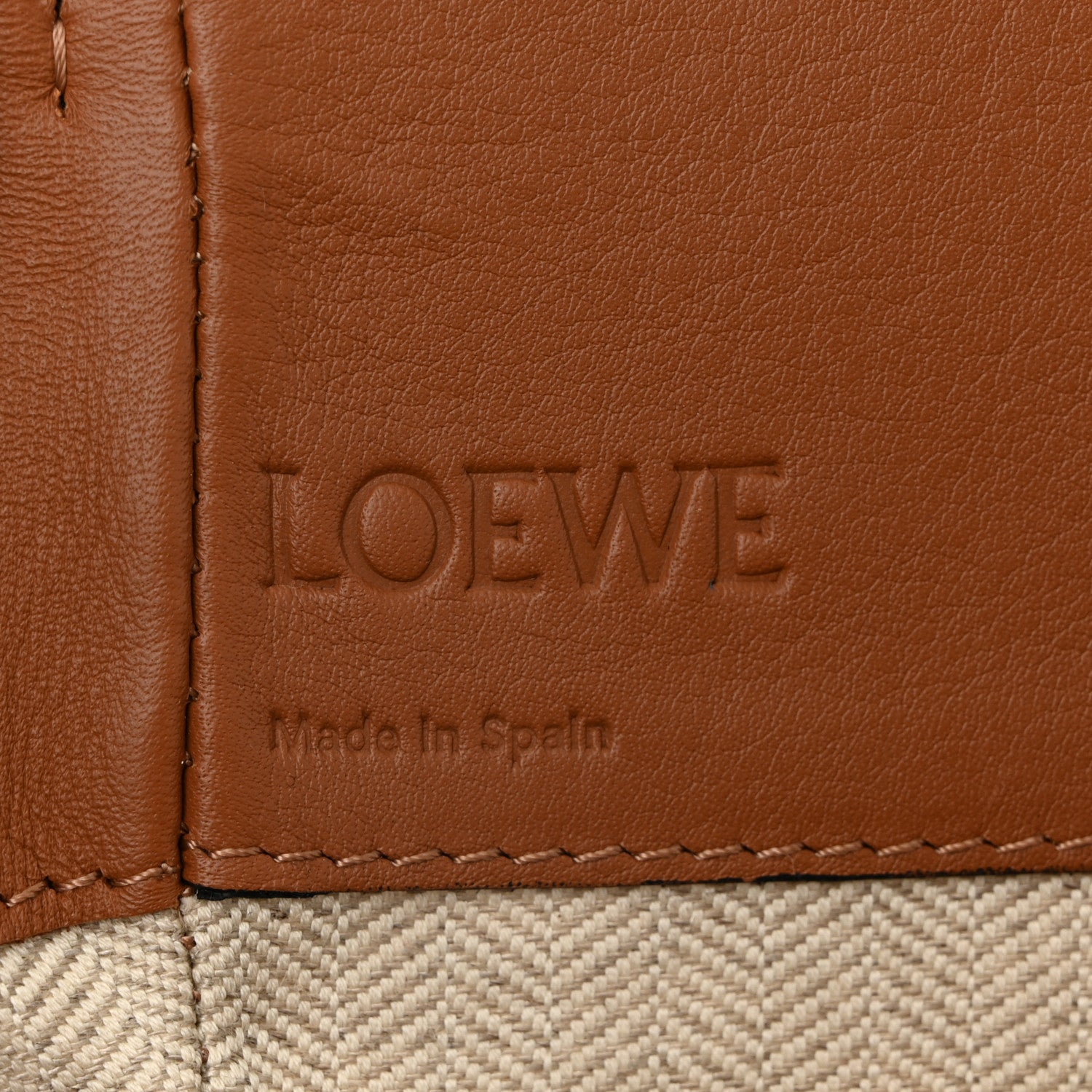 Loewe Calfskin Canvas Mini Hammock Shoulder Bag Natural Tan 6 of 10