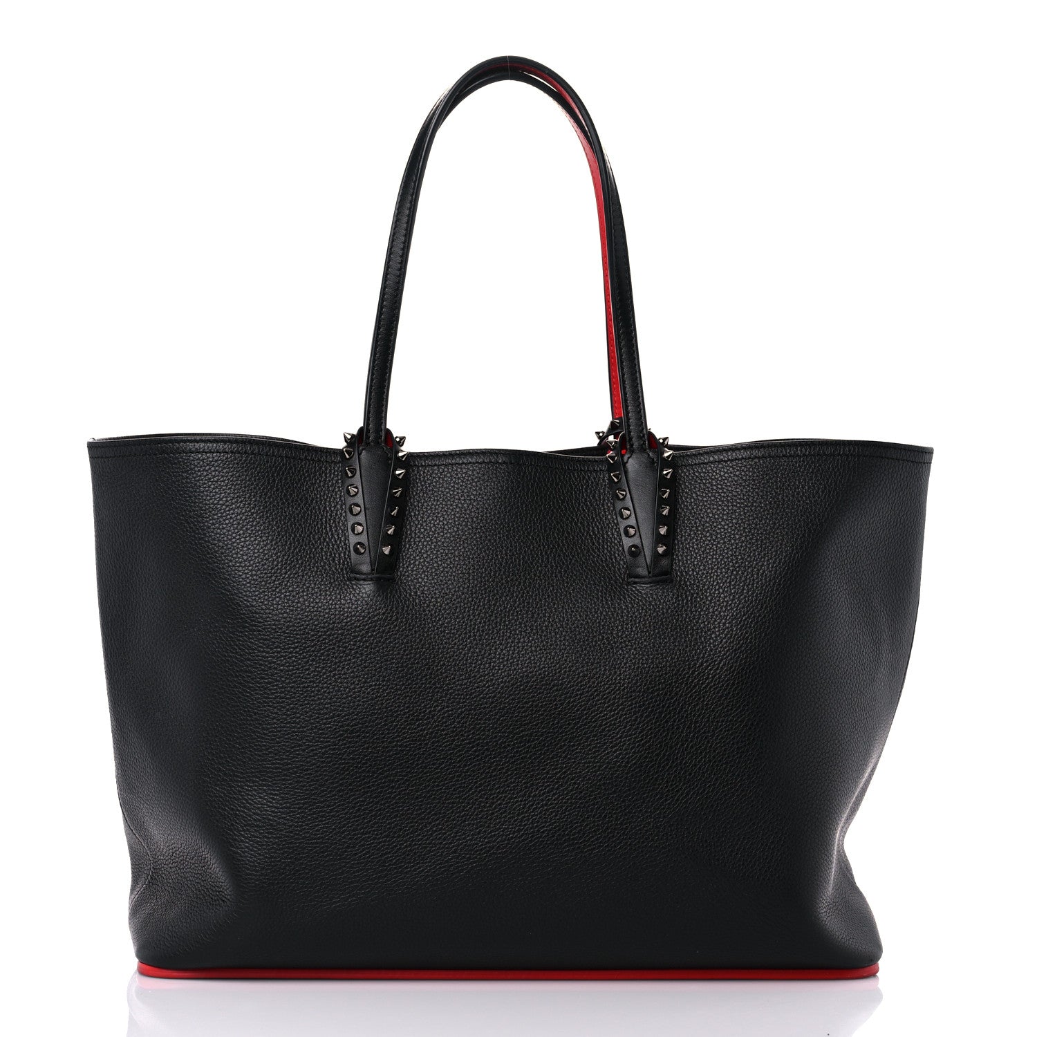 Christian Louboutin Calfskin Spikes East West Cabata Tote Black 4 of 20