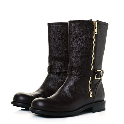 Jimmy Choo Calfskin Durum Boots 39.5 Brown 3 of 6