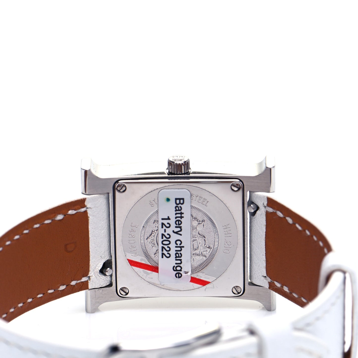 Stainless Steel Epsom Diamond Mother of Pearl 21mm Heure H Hour Quartz Watch Blanc