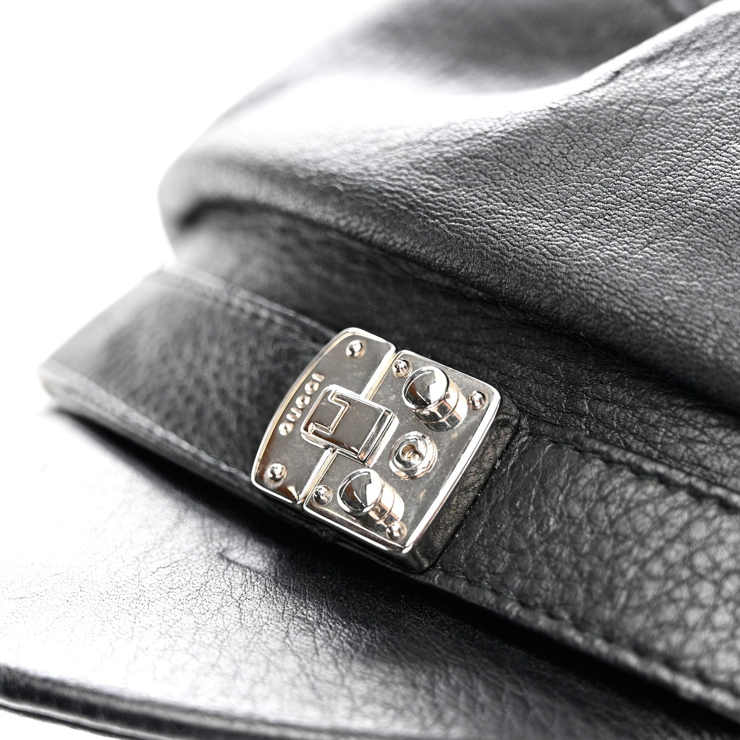 Gucci Calfskin Cellarius Hat S Black 9 of 10