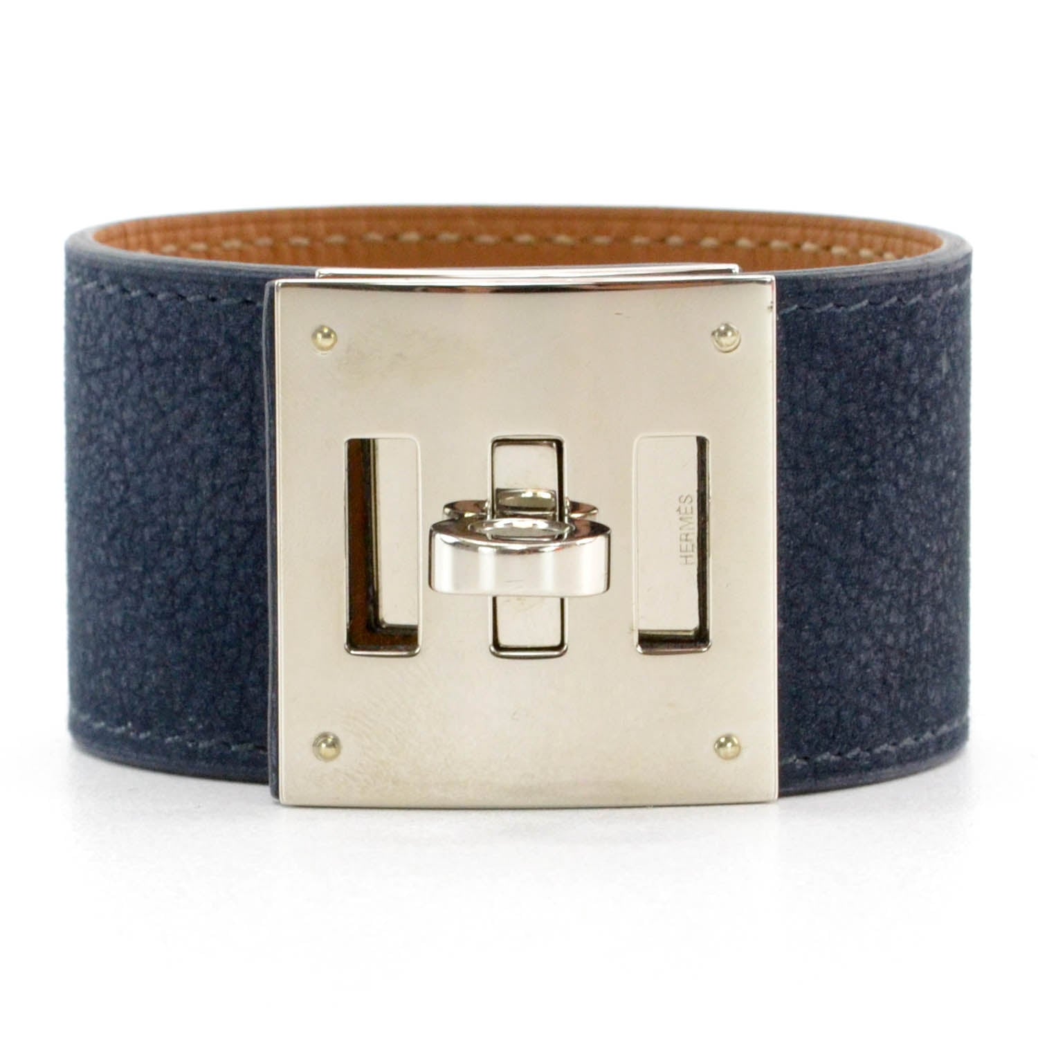 Hermes Taurillon Gaucho Kelly Dog Bracelet Bleu Abysse 1 of 6