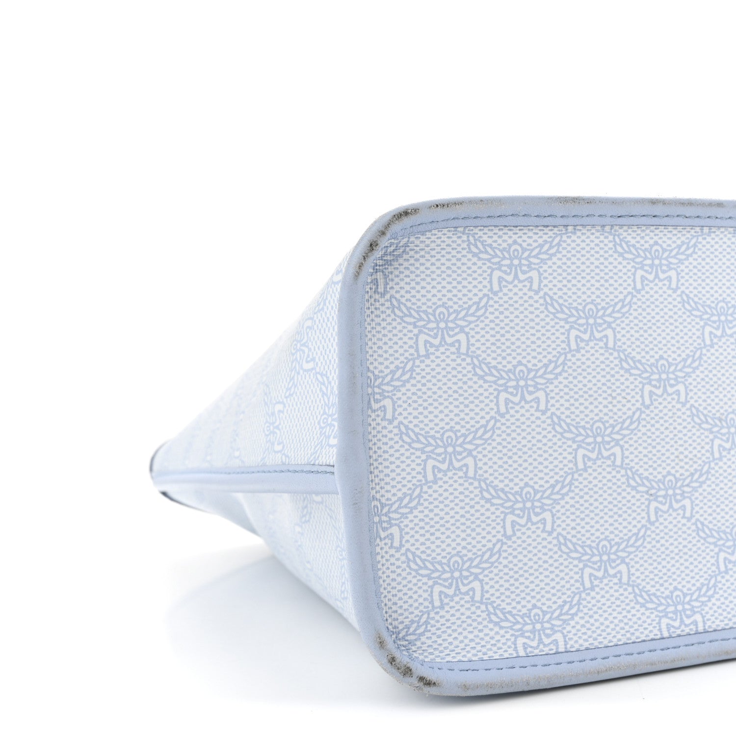 MCM Lauretos Nappa MIni Himmel Shopper Tote Ancient Blue 8 of 9