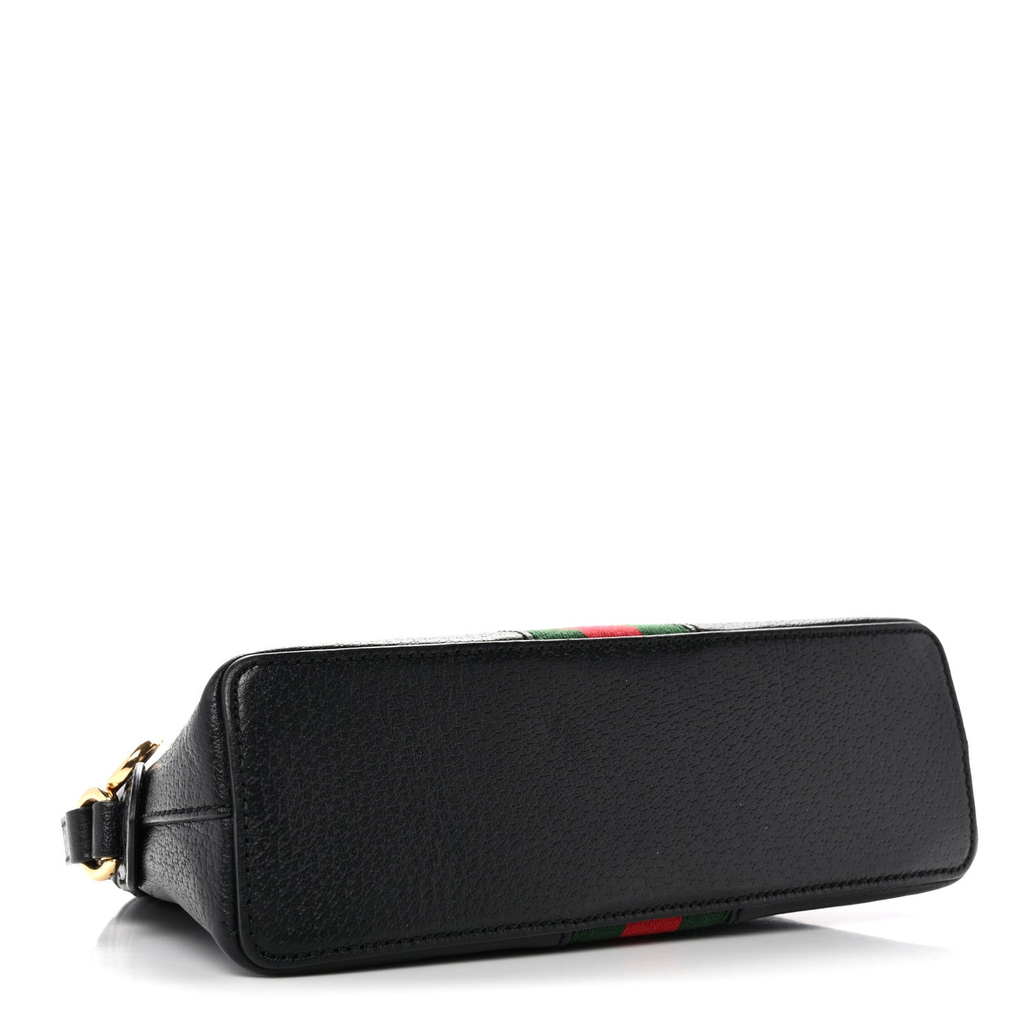Gucci Calfskin GG Web Small Ophidia Dome Shoulder Bag Black 4 of 12