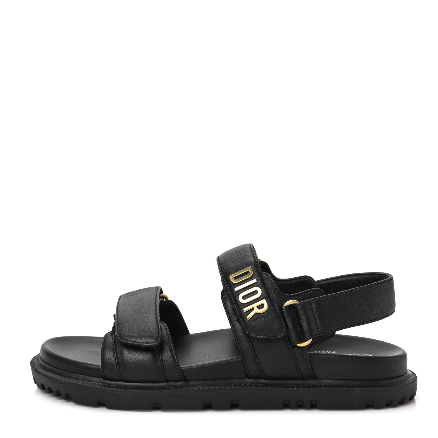 Christian Dior Lambskin Dioract 10mm Sandals 38 Black 1 of 9