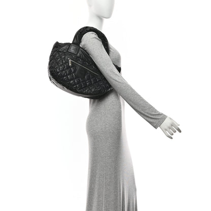 Chanel Nylon Quilted Small Coco Cocoon Tote Black 2 of 10