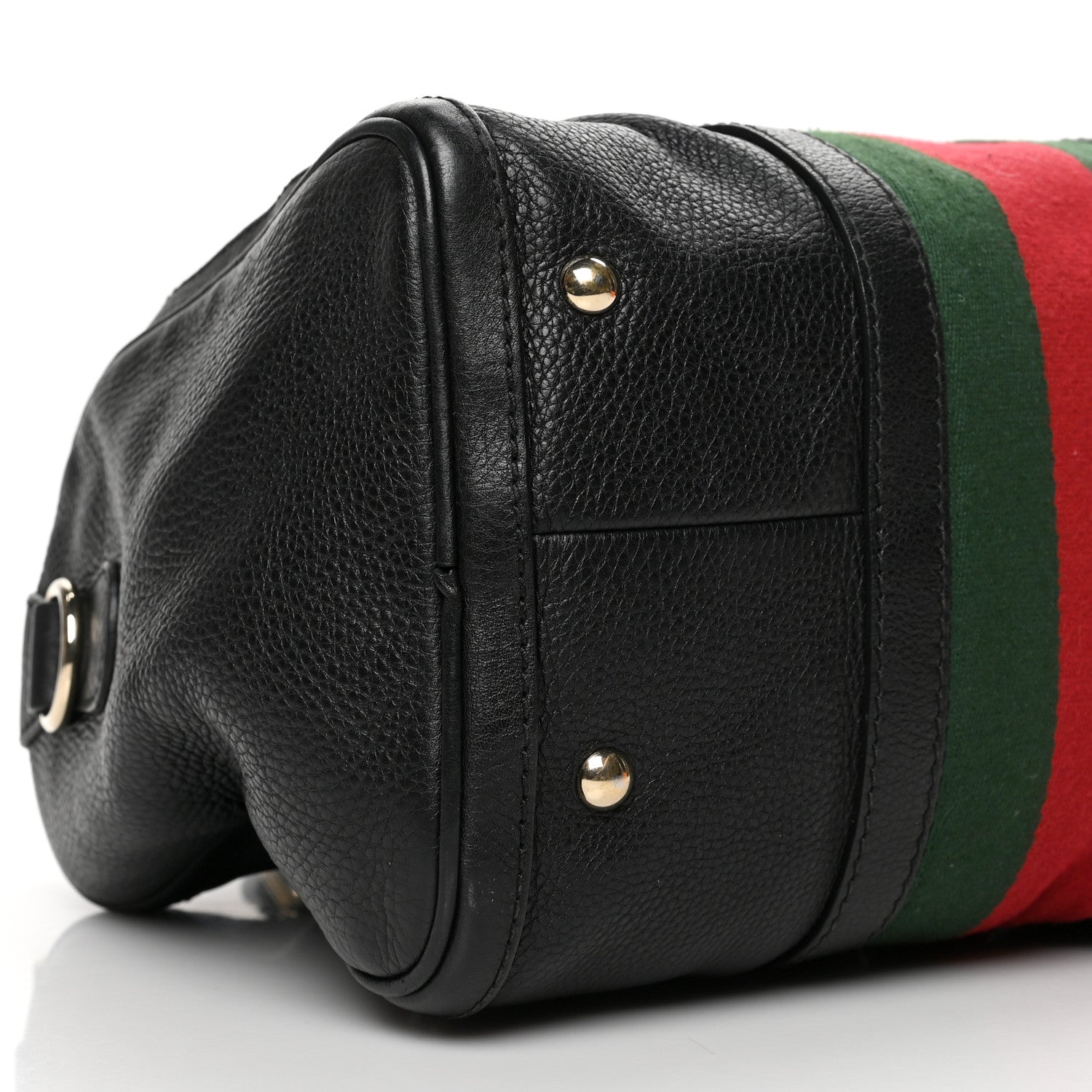 Gucci Calfskin Vintage Web Medium Boston Black 11 of 14