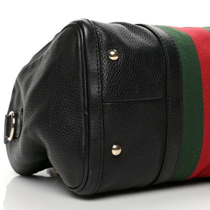 Gucci Calfskin Vintage Web Medium Boston Black 11 of 14
