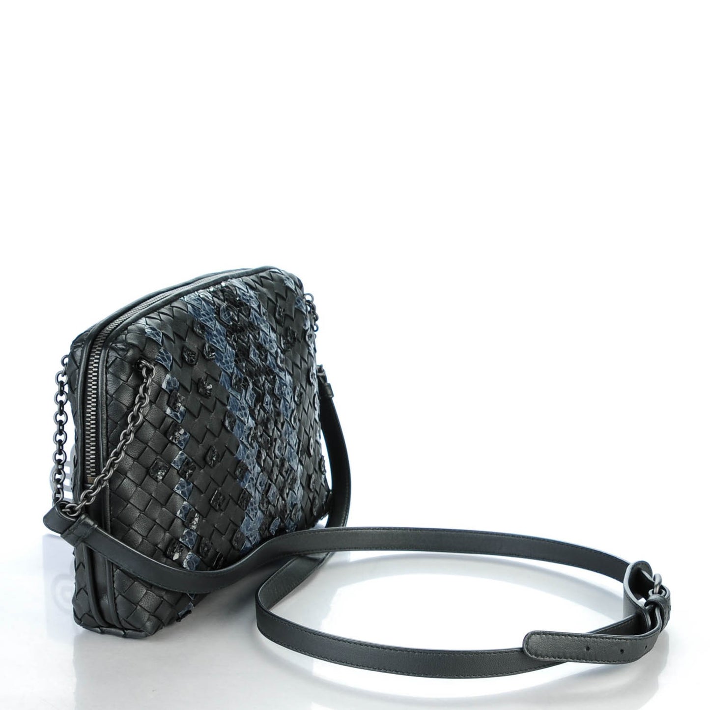 Nappa Intrecciato Ayers Crossbody Pillow Messenger Nero Black