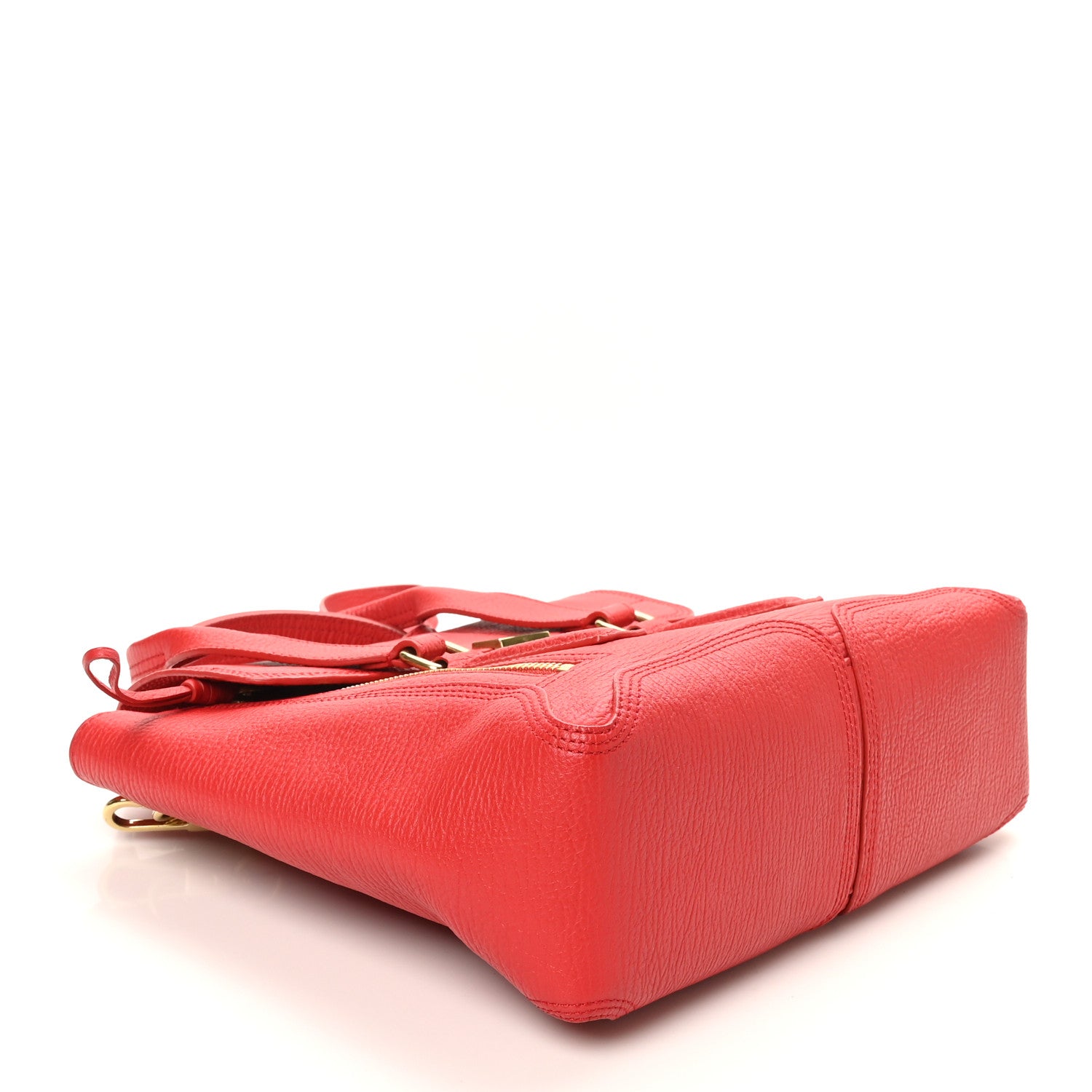 3.1 Phillip Lim Textured Calfskin Medium Pashli Satchel Red 4 of 9