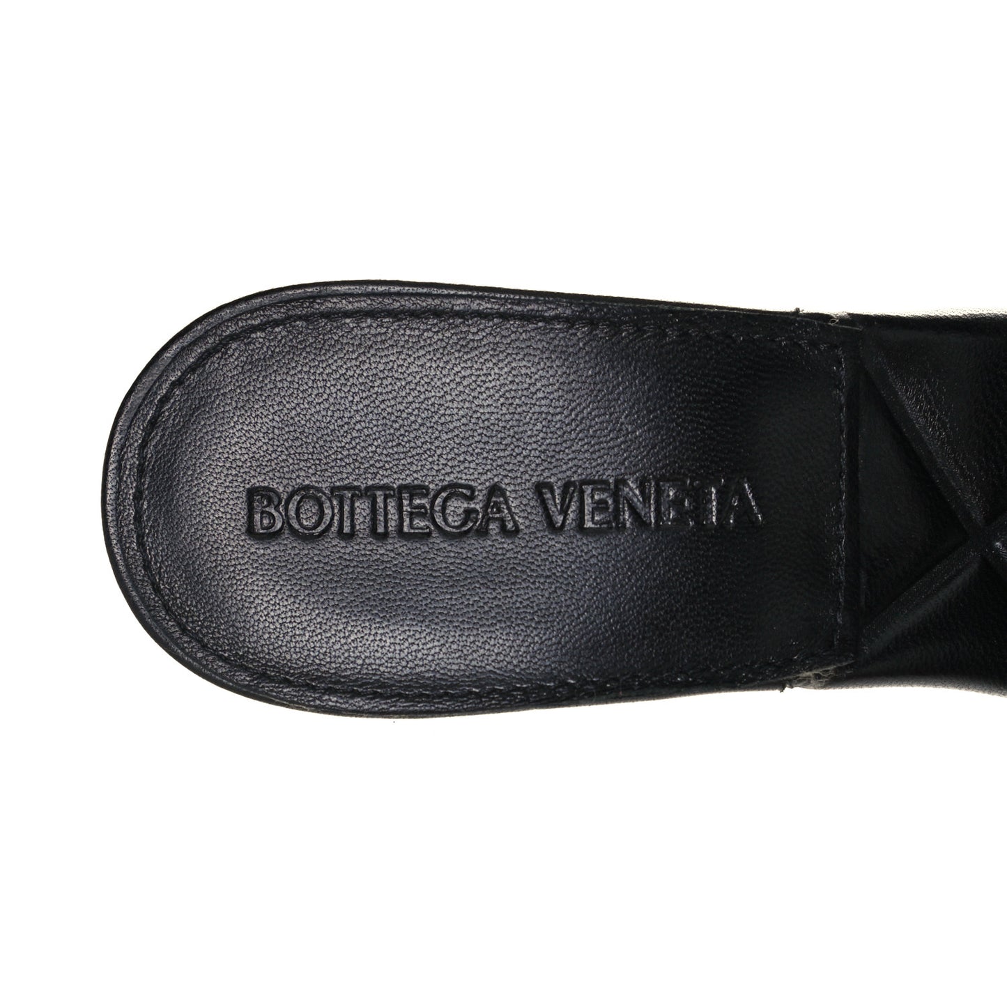 Nappa Quilted Rubber Lido Mule Sandals 36 Black