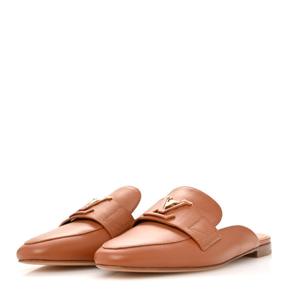 Louis Vuitton Calfskin LV Mare Open Back Loafers 37 Cognac 4 of 9