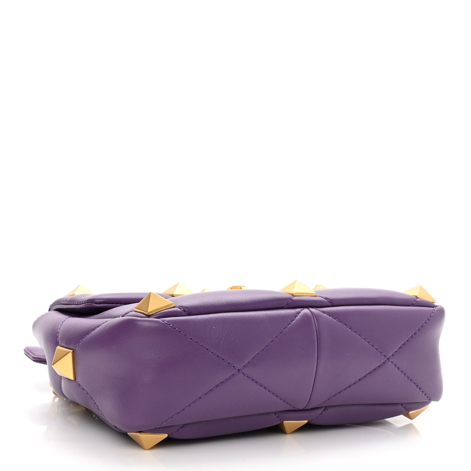 Valentino Garavani Nappa Medium Roman Stud Shoulder Bag Indian Violet 4 of 9