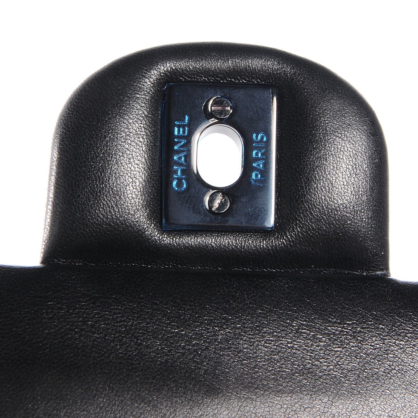 Lambskin Hand Painted Medium Double Flap Black