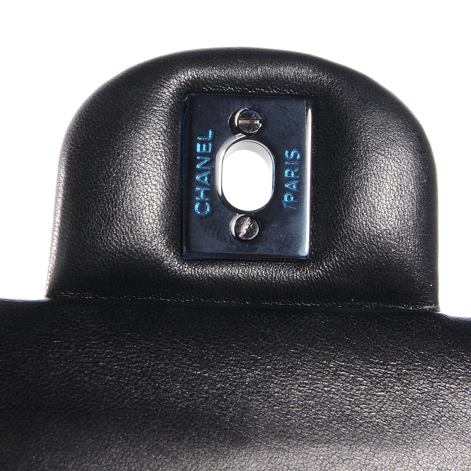 Chanel Lambskin Hand Painted Medium Double Flap Black 6 of 8