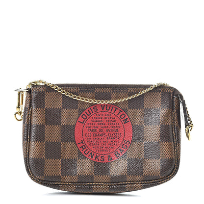 Louis Vuitton Damier Ebene Complice Trunks and Bags Mini Pochette Accessories Red 1 of 9