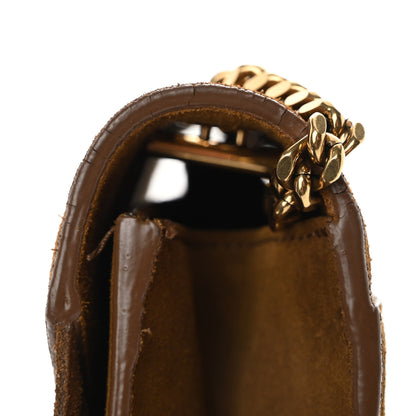 Saint Laurent Suede Fringe Baby Monogram Satchel Light Ocre 6 of 14