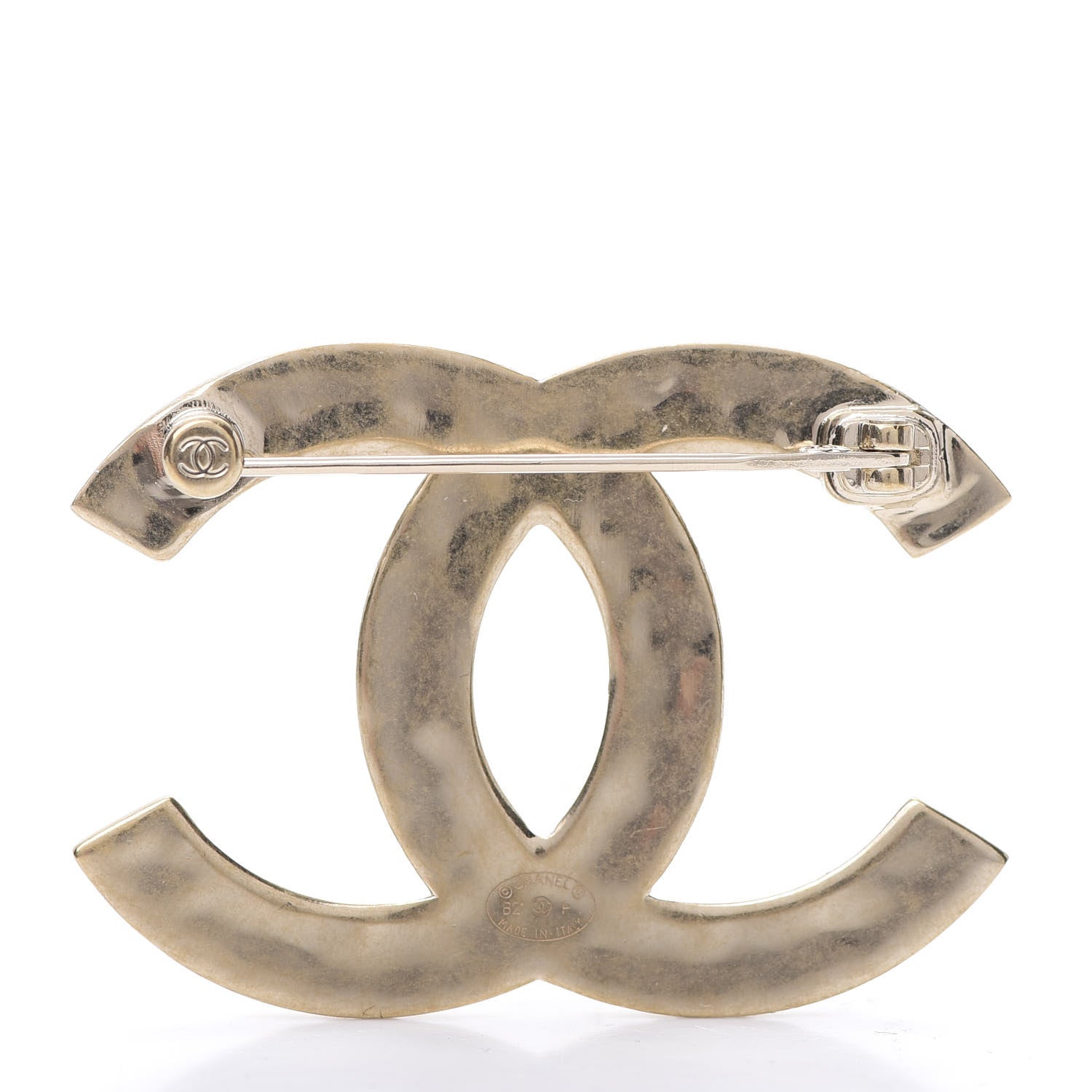 Chanel Metal CC Diamond Quilted Brooch Light Gold 3 of 5