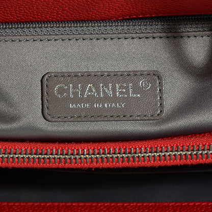 Chanel Caviar Quilted Grand Shopping Tote GST Red 6 of 8