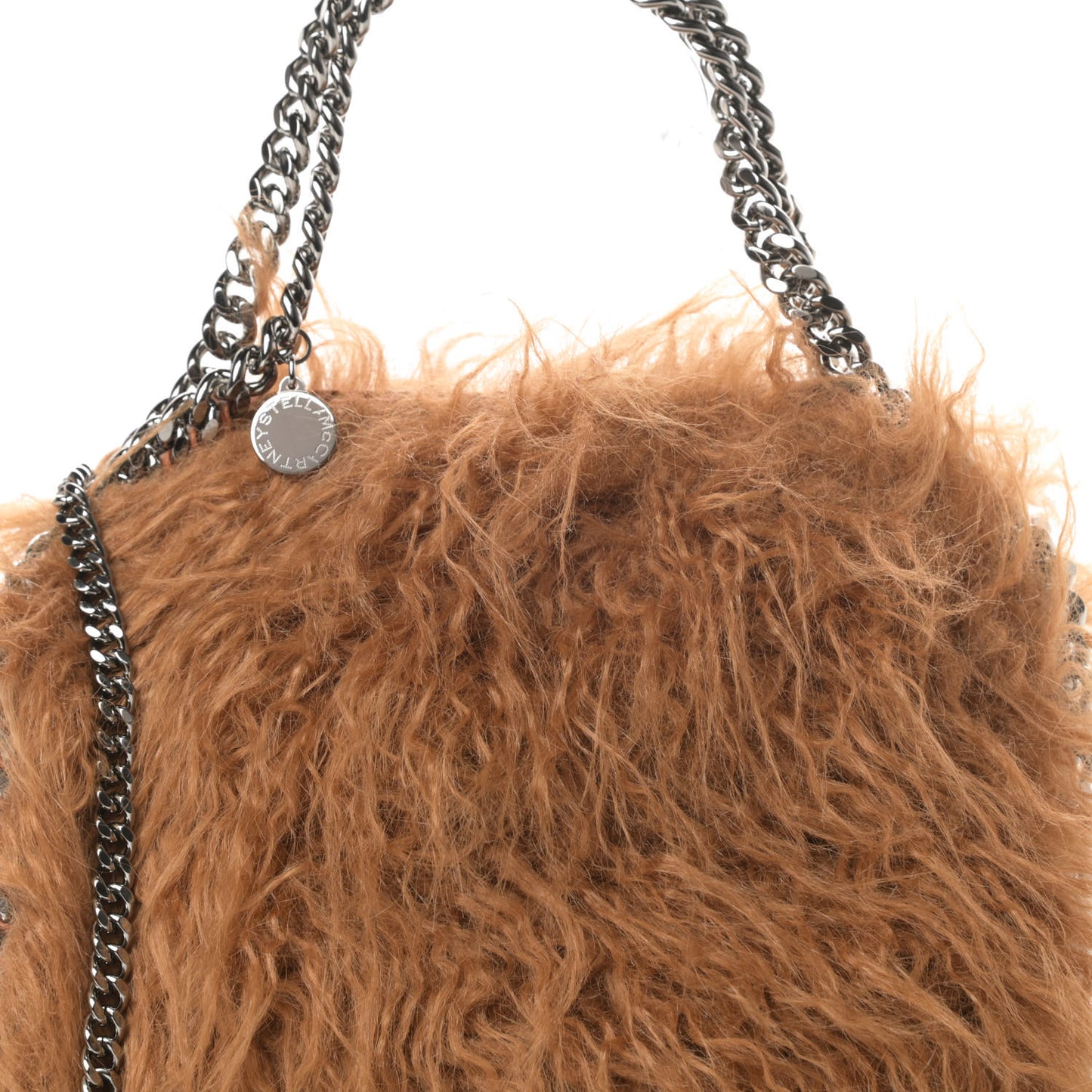 Eco Fur Mini Falabella Tote Camel
