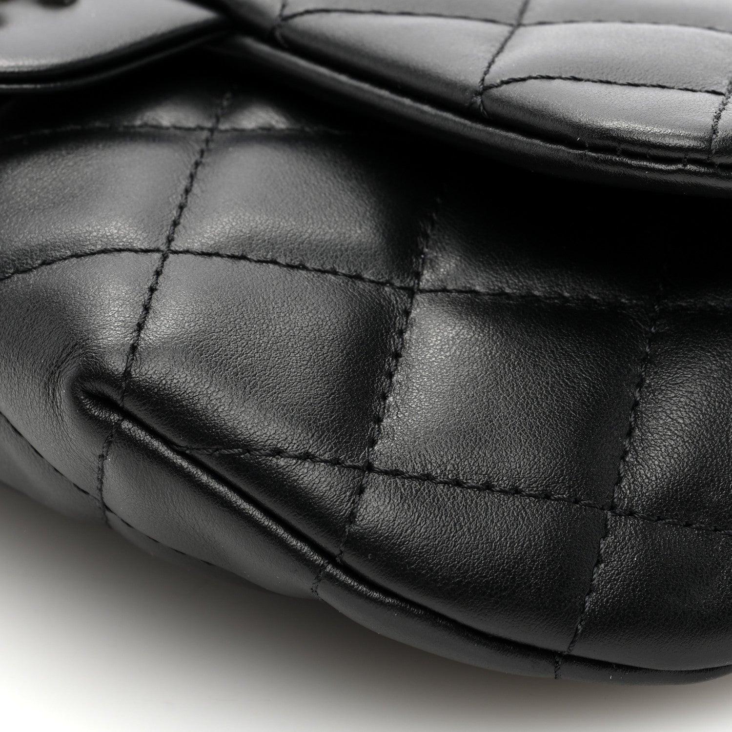 Chanel Calfskin Quilted CC Uniform Flap Belt Bag Black 10 of 10