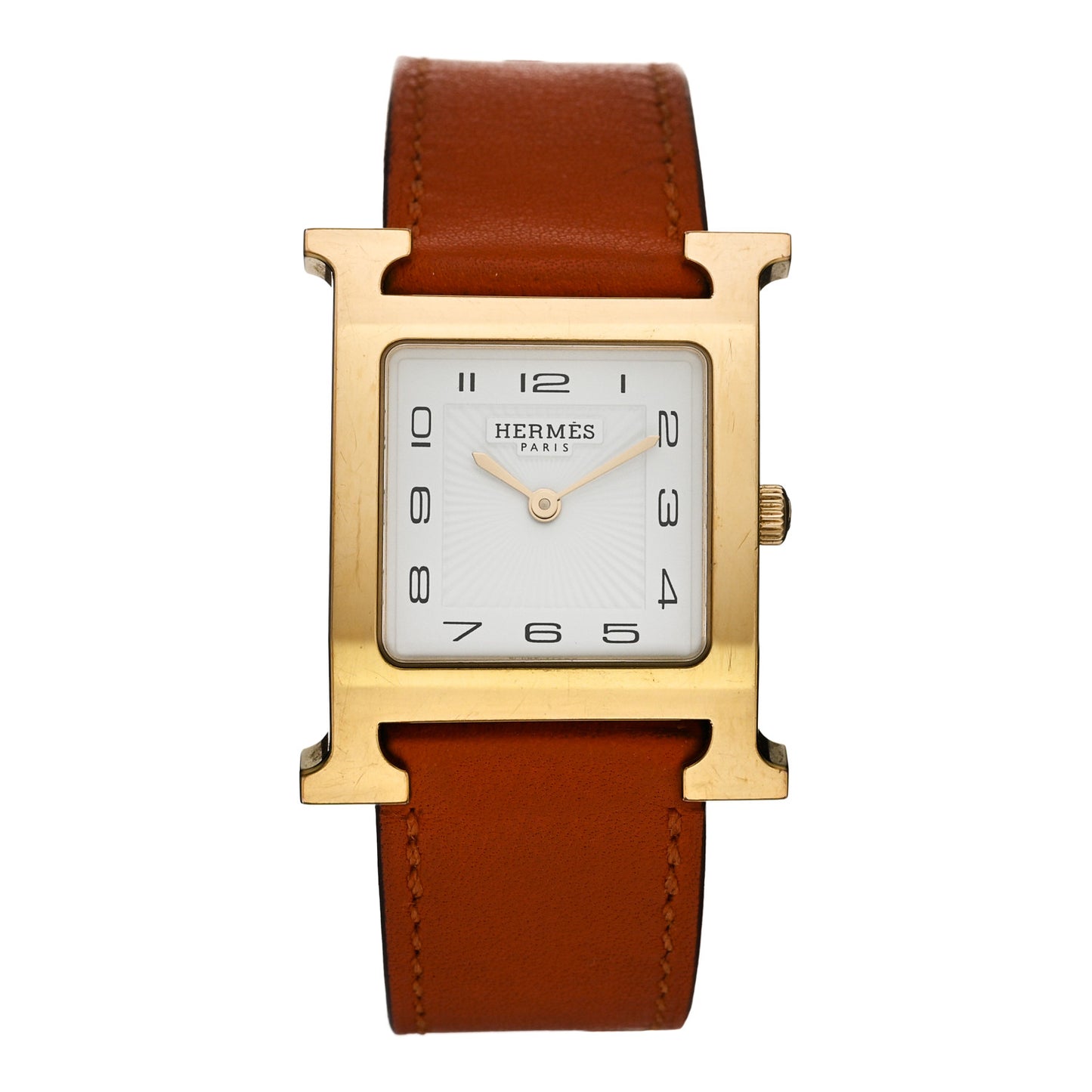 Stainless Steel Swift 26mm Heure H Hour Quartz Watch Orange