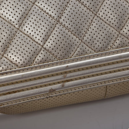 Chanel Lambskin Perforated Quilted New Medium Boy Flap Gold 14 of 22