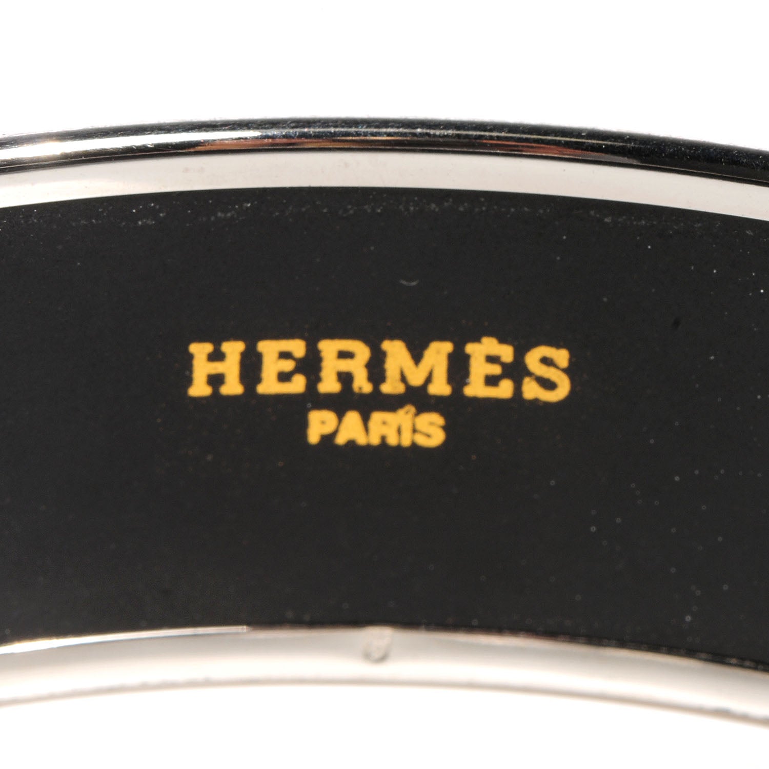 Hermes Enamel Printed Handwriting Wide Bracelet Purple 70 4 of 6