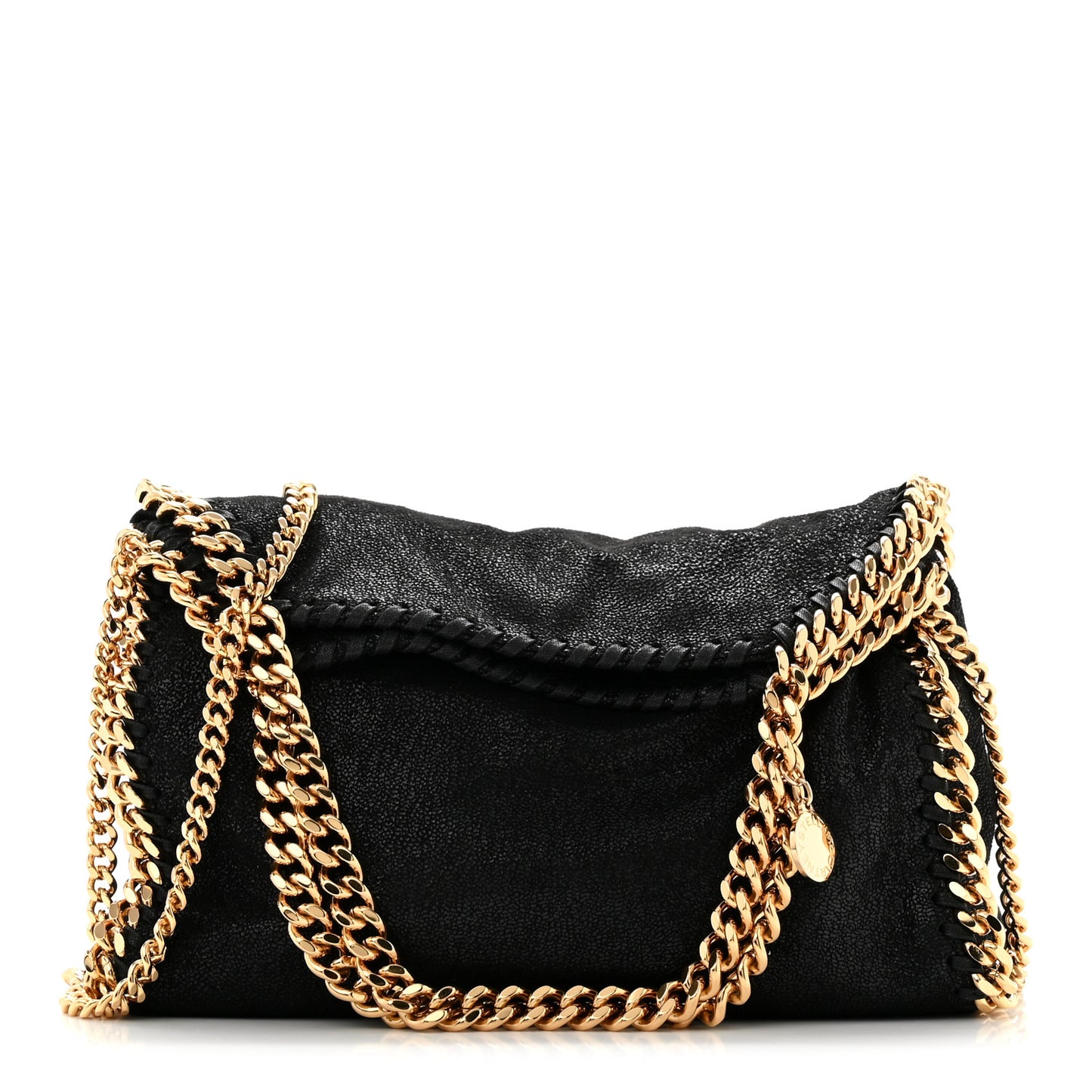 Shaggy Deer Mini Falabella Fold Over Tote Black