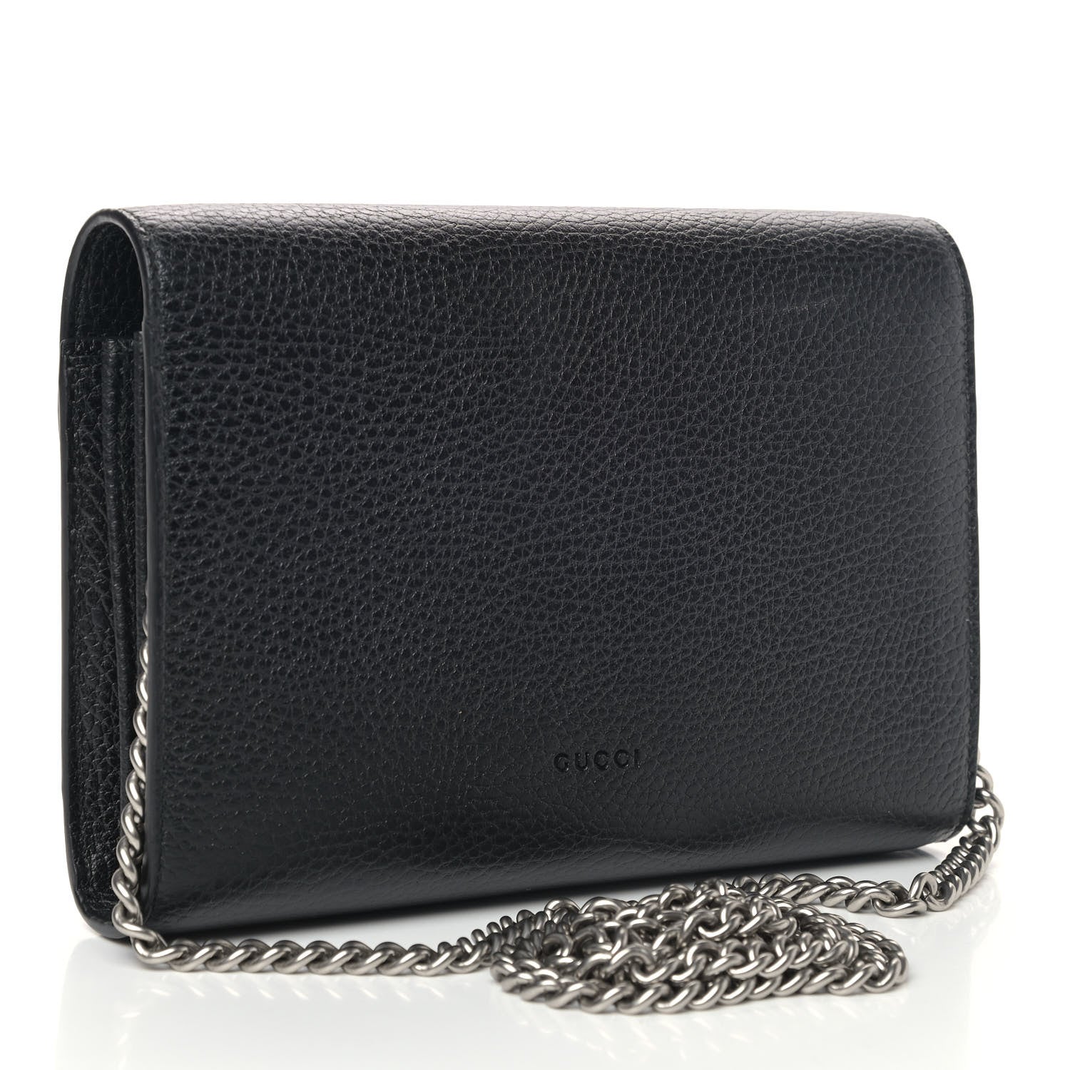 Gucci Calfskin Mini Dionysus Chain Wallet Black 2 of 4