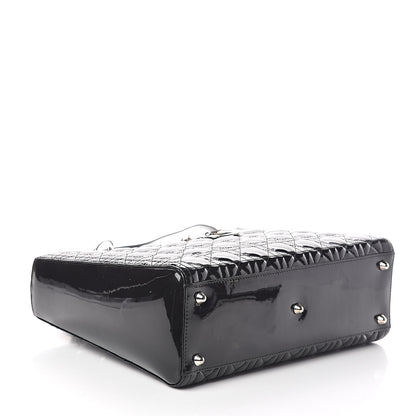 Christian Dior Patent Cannage Large Lady Dior Black 4 of 8