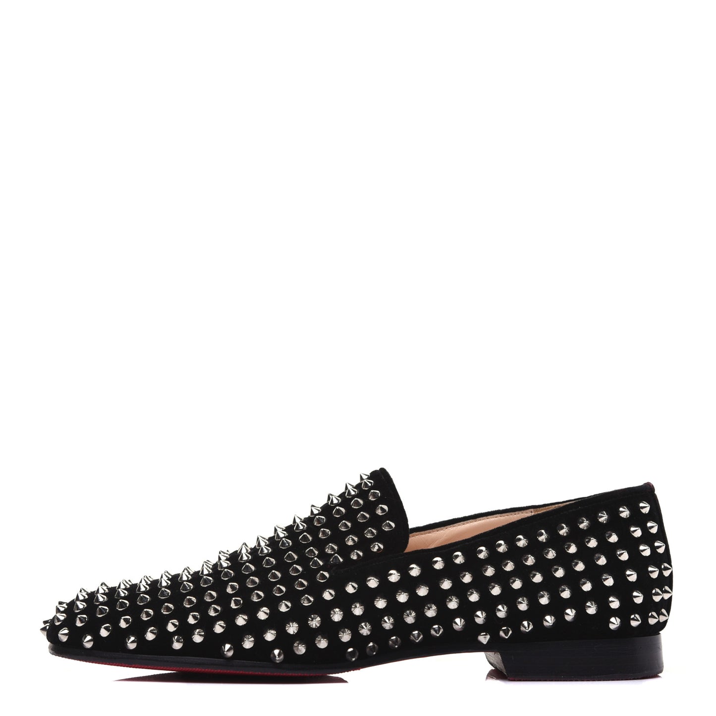 Velvet Mens Rollerboy Spikes Flat Loafers 43.5 Black