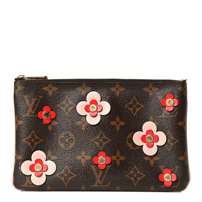 Louis Vuitton Monogram Blooming Flowers Double Zip Pochette 1 of 8