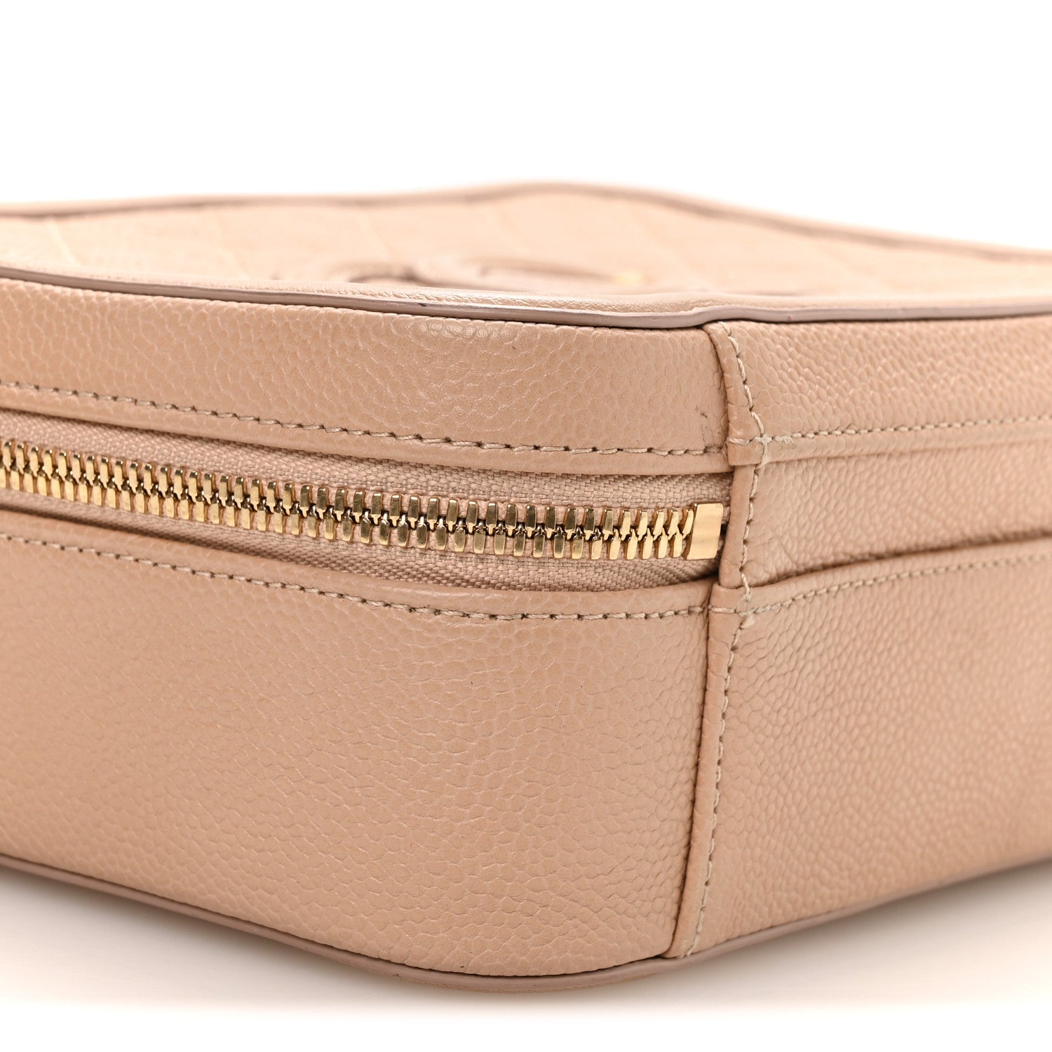 Chanel Caviar Quilted Medium CC Filigree Vanity Case Beige 9 of 10