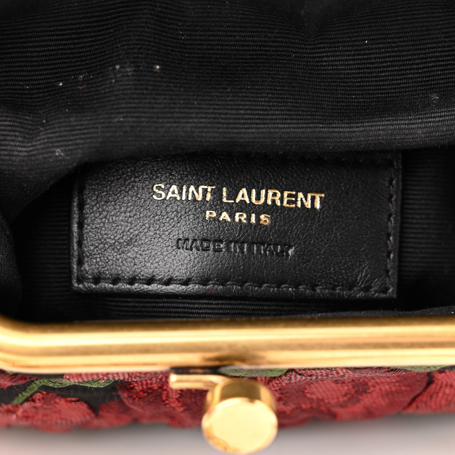 Saint Laurent Brocade Monogram Small Charniere Bag Red Multicolor 6 of 11
