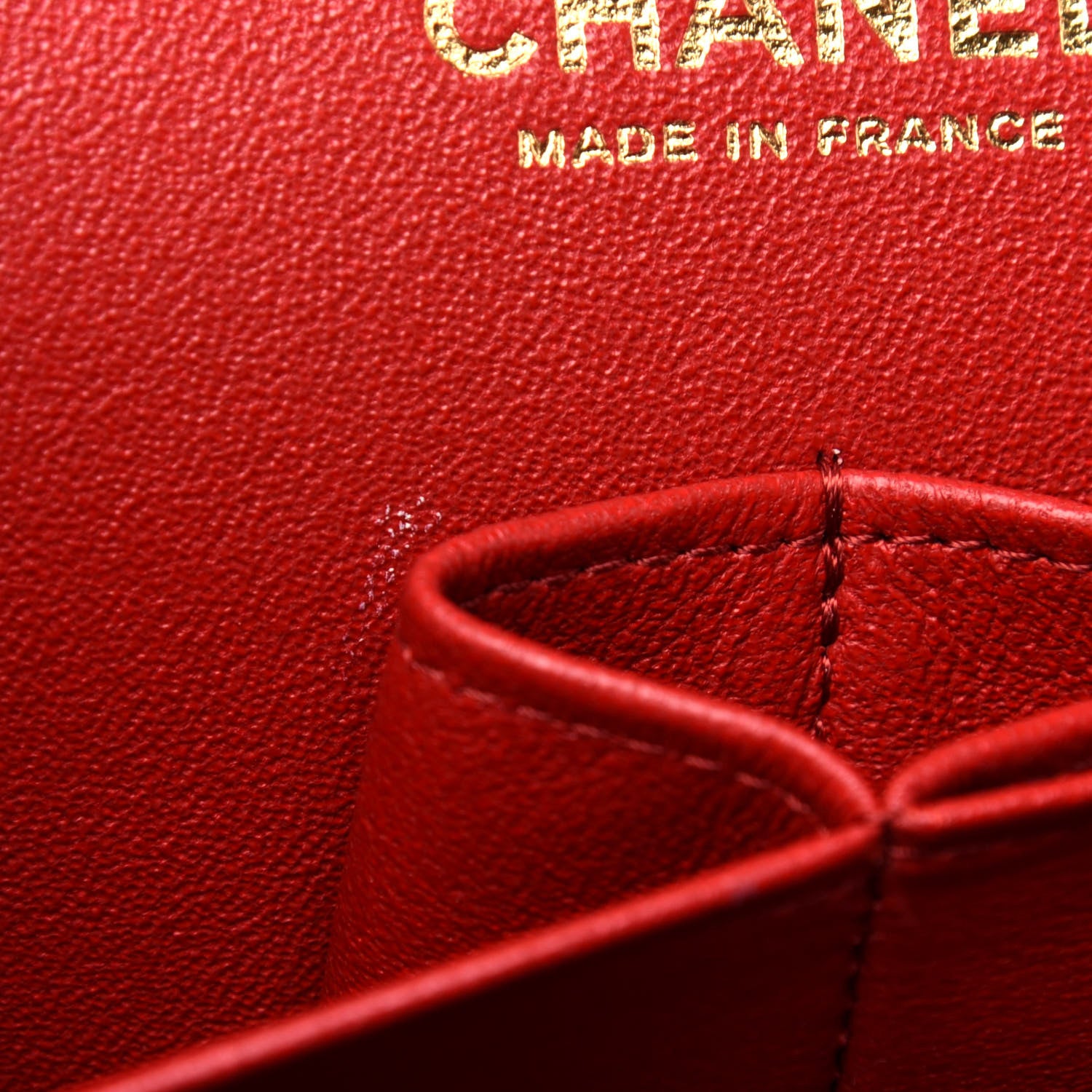 Chanel Lambskin Quilted Jumbo Double Flap Red 12 of 12