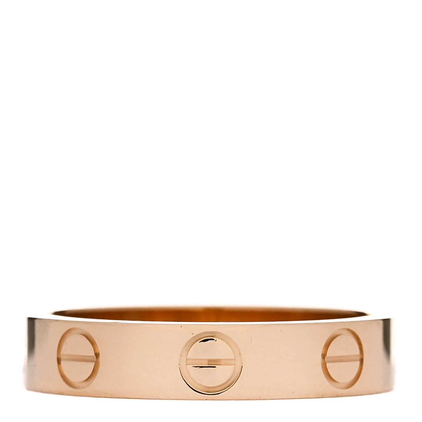 18K Yellow Gold 3.5mm LOVE Wedding Band Ring 49 4.75