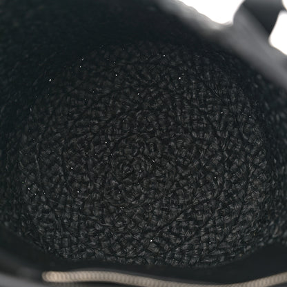 Saint Laurent Raffia Calfskin Small Panier Tote Black 5 of 11