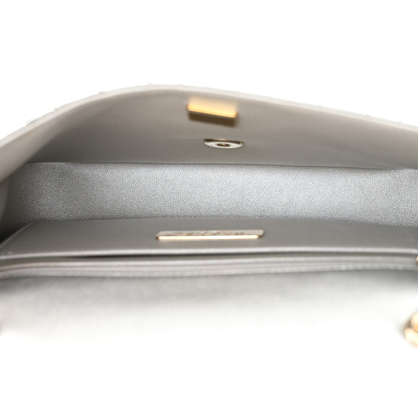Mirror Calfskin Metallic Calfskin Medium Hollywood Boulevard Flap With Star Coin Purse Silvery