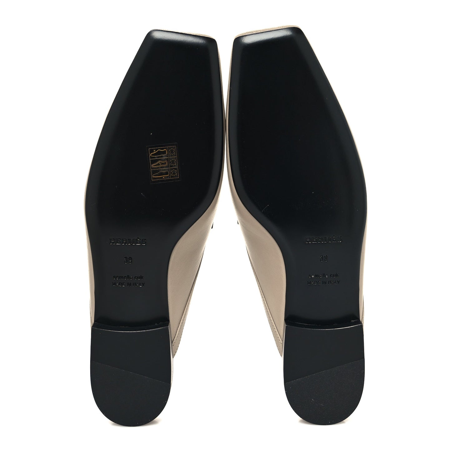 Goatskin Groupie Mules 39 Beige Mastic