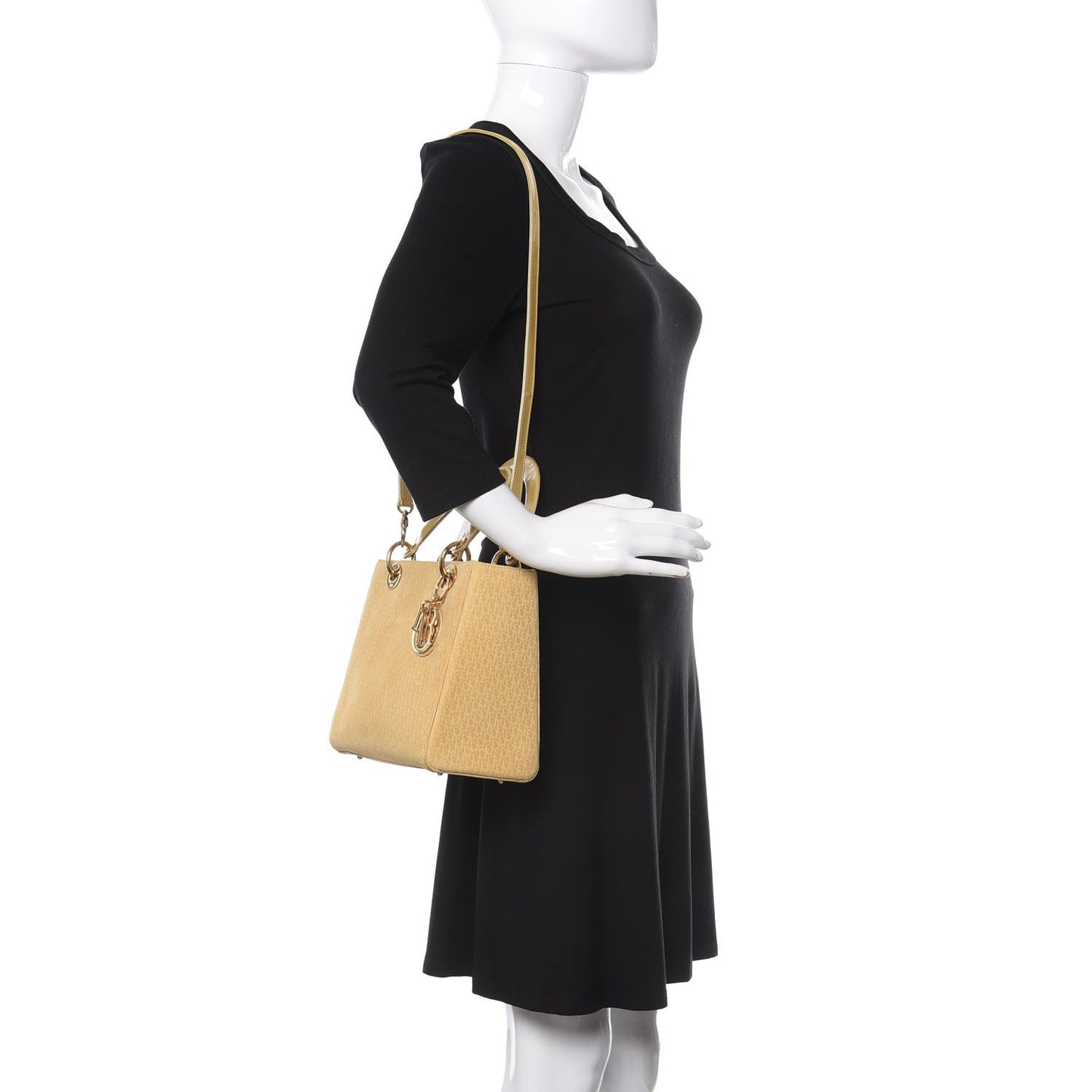 Nubuck Diorissimo Medium Lady Dior Gold