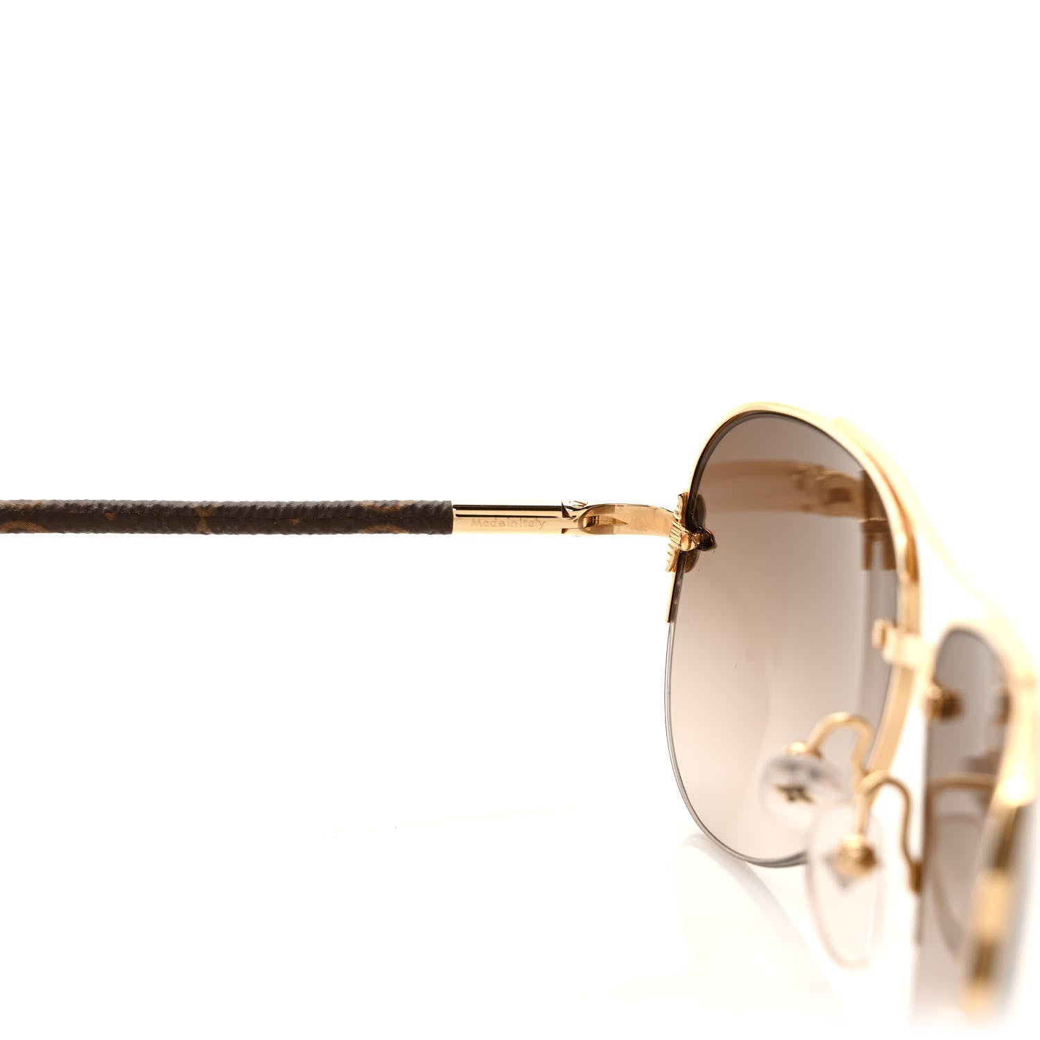 Louis Vuitton Monogram Petite Viola Pilote Aviator Sunglasses Z0571U Brown 5 of 7