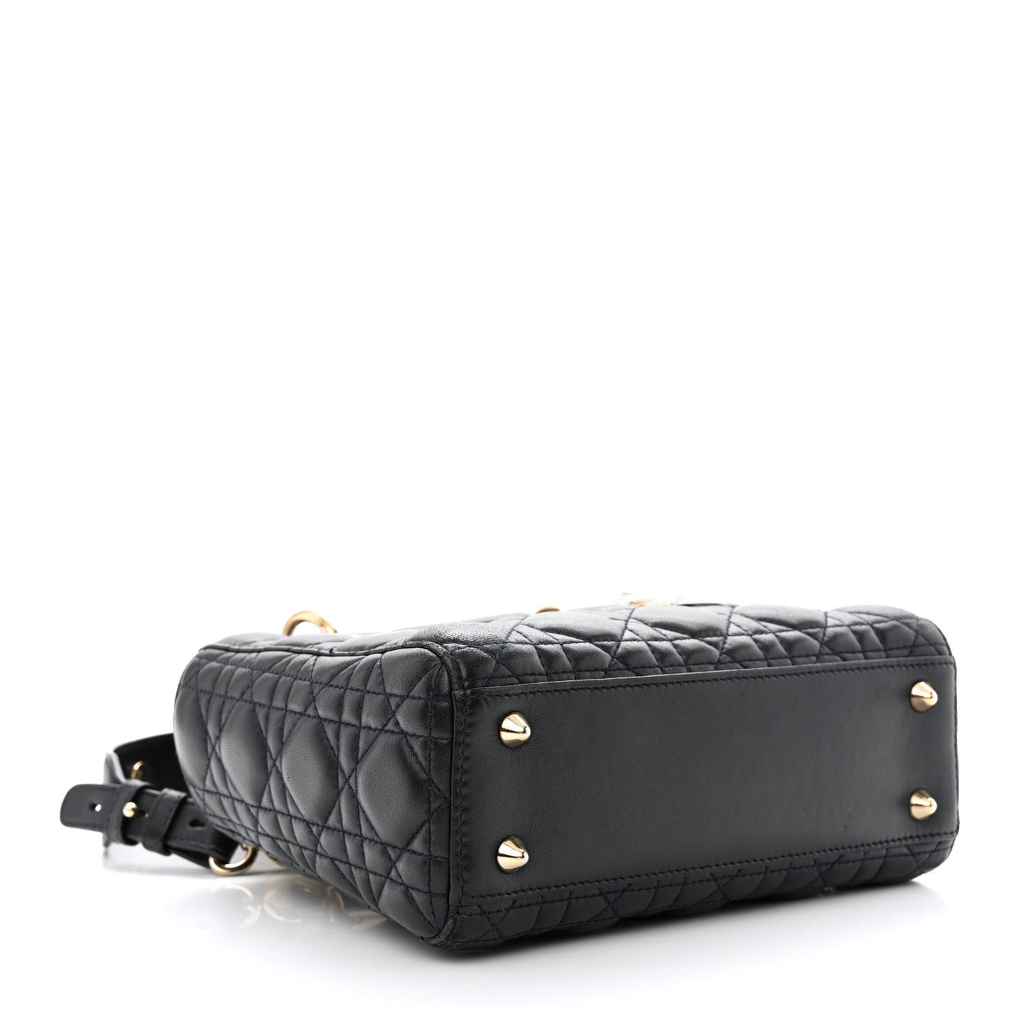 Lambskin Cannage Small Lucky Badges My Lady Dior Black