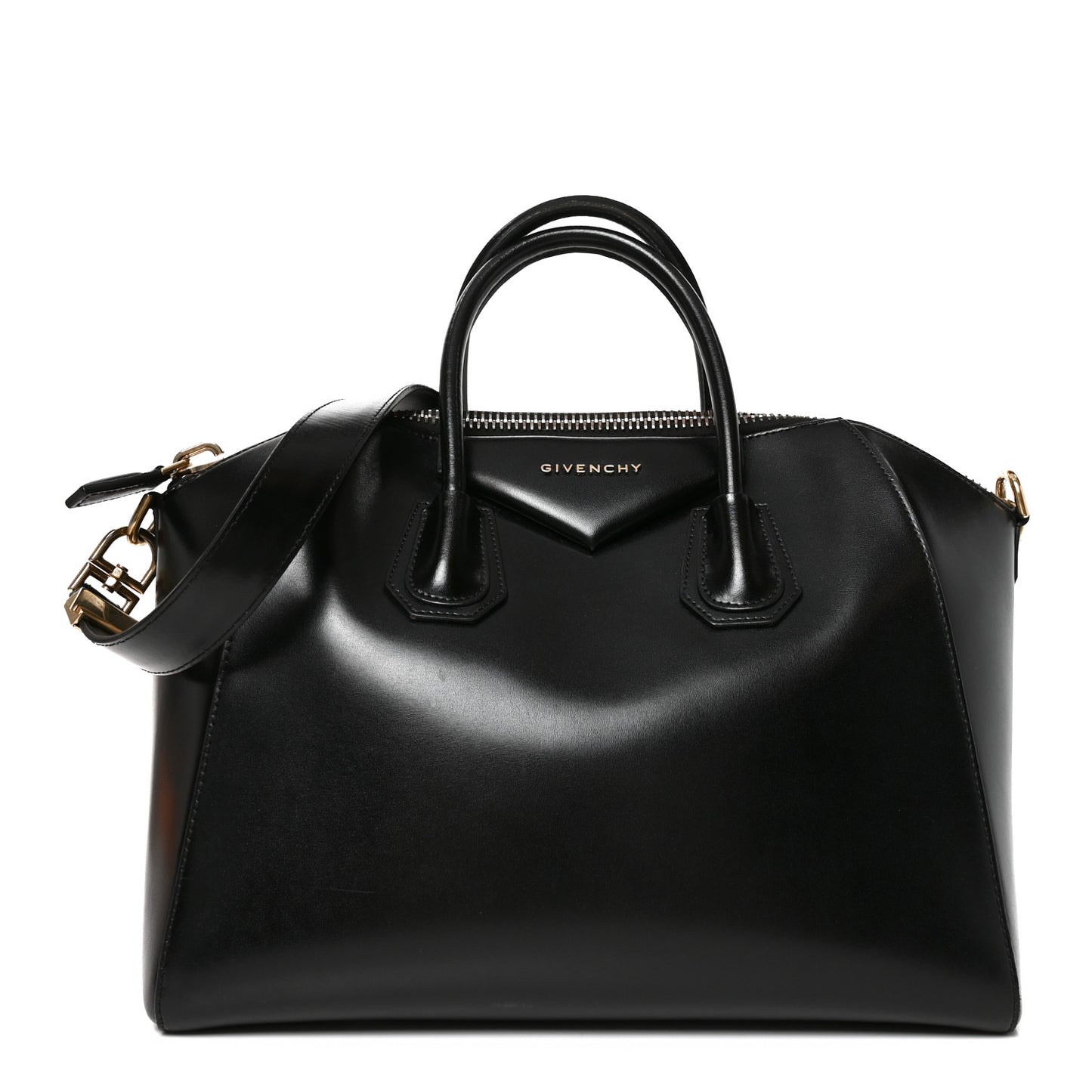 Shiny Lord Calfskin  Antigona Black