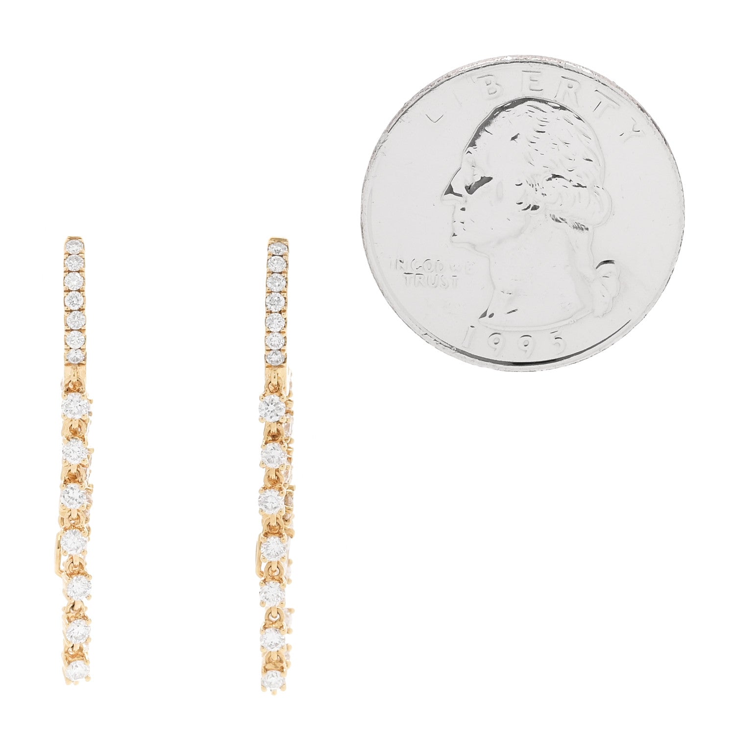 Anita Ko 18K Yellow Gold Diamond Sophia Huggie Earrings 2 of 5