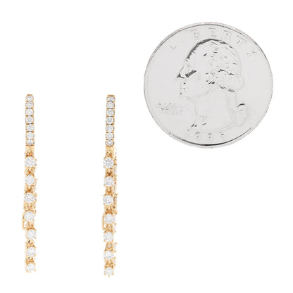 Anita Ko 18K Yellow Gold Diamond Sophia Huggie Earrings 2 of 5